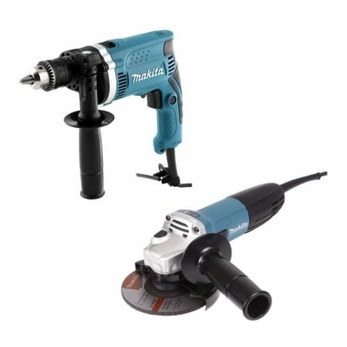 Набор Makita DK0123 углошлифовальная машина GA5030 ударная дрель HP1630 1291100₽