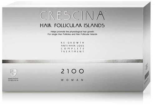 Лосьон для стимуляции роста волос Crescina Follicular Islands 2100 для женщин №10 + Лосьон против выпадения волос №10