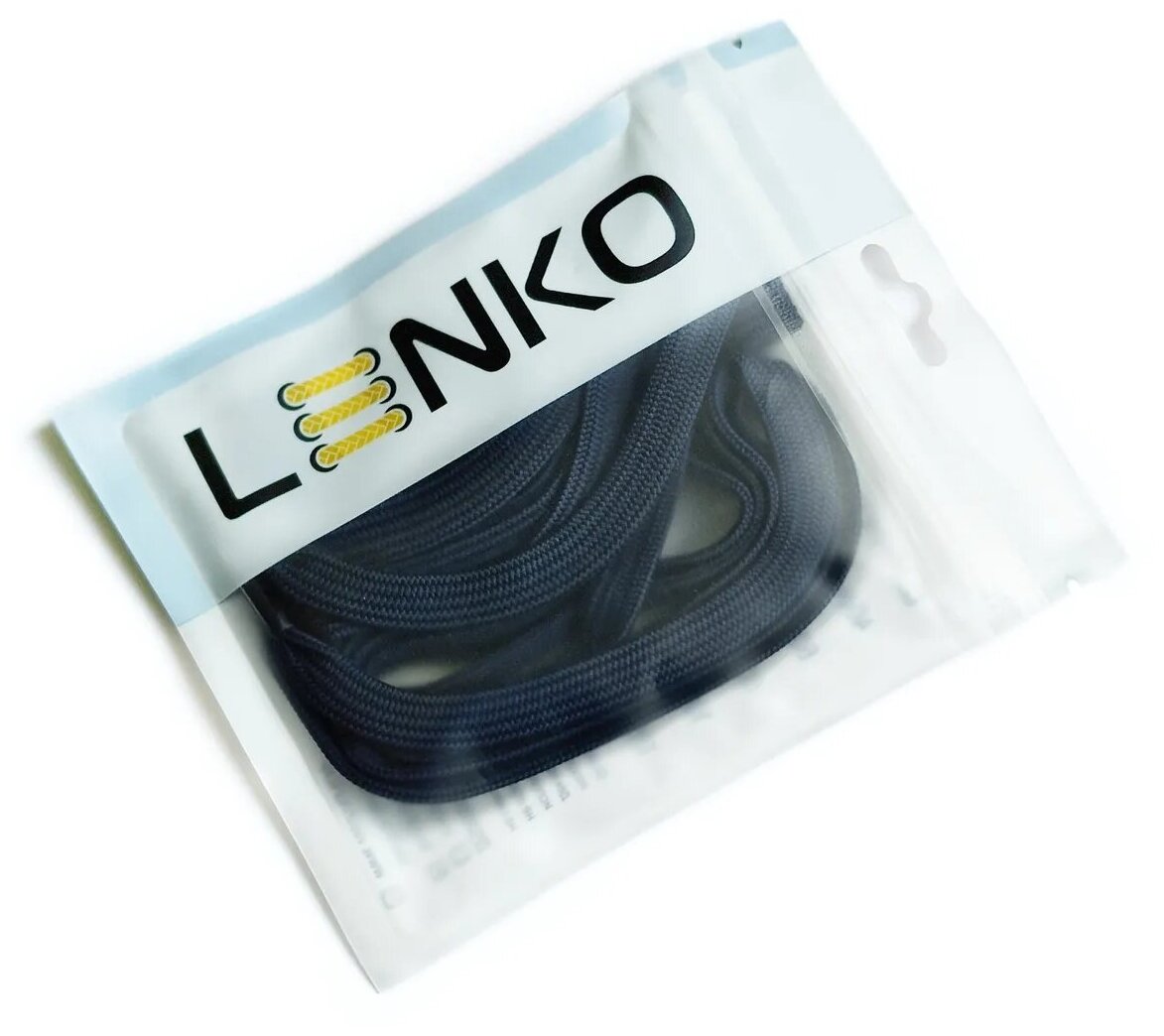 Шнурки LENKO темно-синие плоские 140 см - фотография № 5