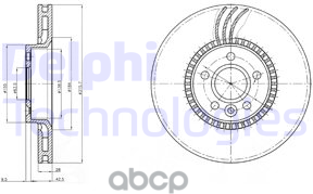 [Bg3784] Delphi Комплект 2 Шт. Диск ТормознойПередний Delphi арт. BG3784