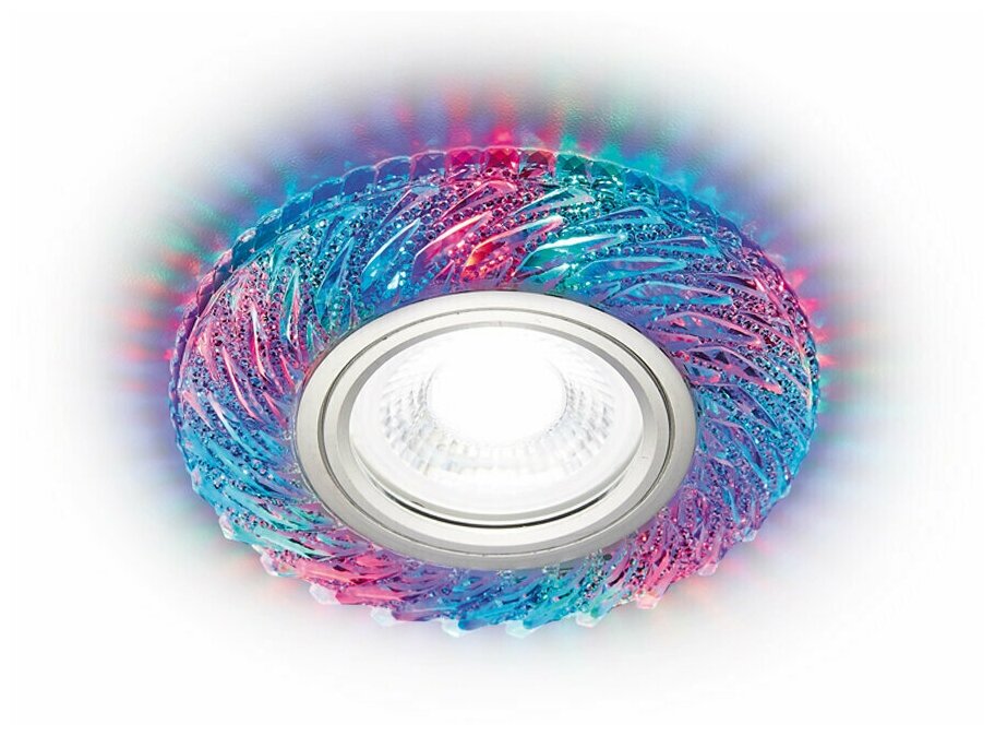 Встраиваемый светильник Ambrella S295 CH/RG хром/прозрачный Хрусталь/MR16+3W(LED RGB)