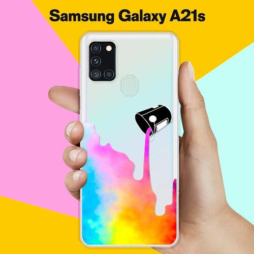 Силиконовый чехол Краски на Samsung Galaxy A21s матовый силиконовый чехол посыпка сердечки на samsung galaxy a21s самсунг галакси a21s
