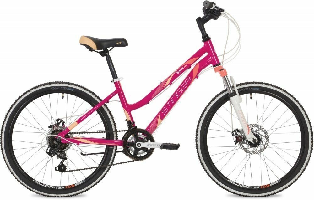 Велосипед Stinger 24" Laguna D MICROSHIFT Рама 14" розовый
