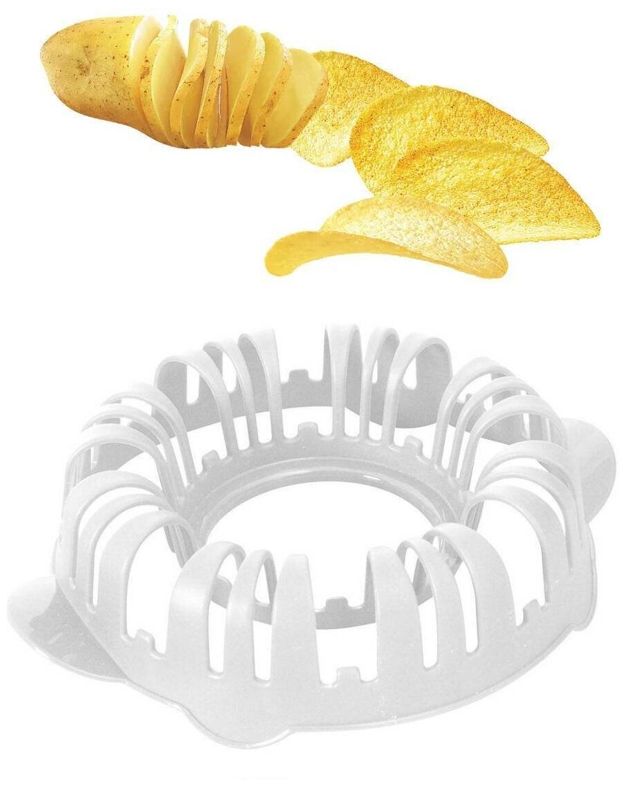 Чипсница форма для приготовления чипсов в микроволновой печи 16 см белый