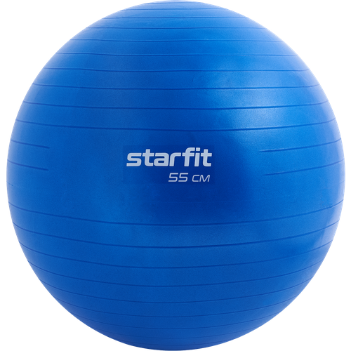 Фитбол Starfit Gb-108 антивзрыв, 900 гр, синий, 55 см фитбол solmax гимнастический мяч 55 см синий