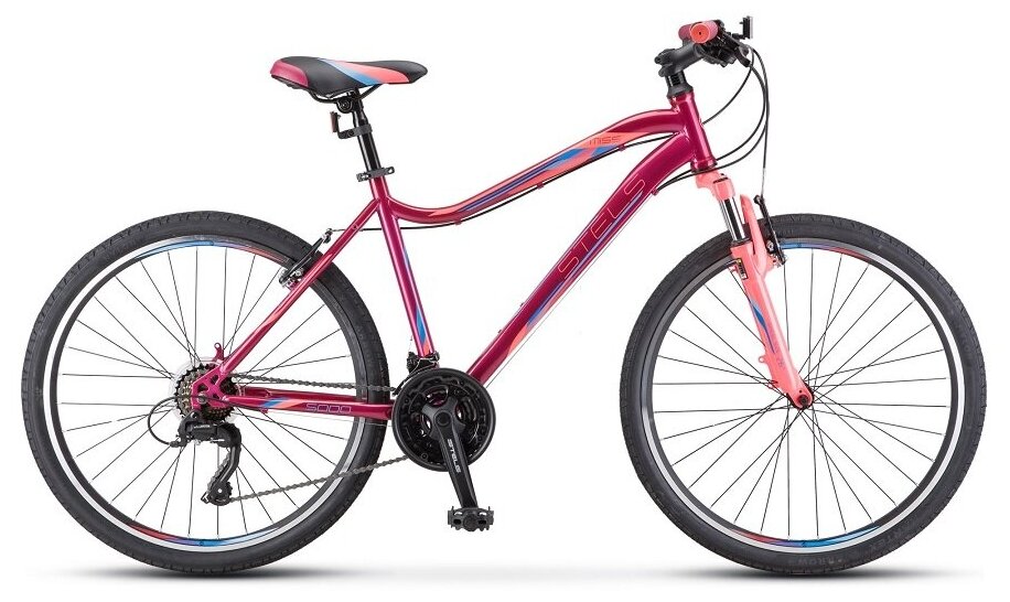 Велосипед "STELS Miss-5000 V -21г.V050 (16" / вишневый-розовый )