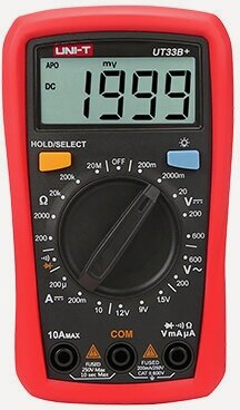 Изображение товара Цифровой мультиметр UNIT UT33B+, тест батарей, Прозвон, ток, напряжение