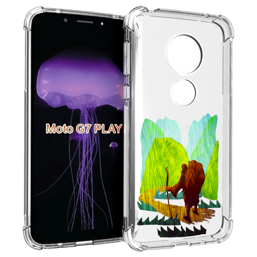 Чехол MyPads Лесная тропа для Motorola Moto G7 Play задняя-панель-накладка-бампер