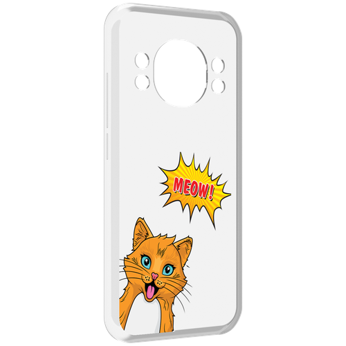 Чехол MyPads кот-мяу детский для Doogee S98 / S98 Pro задняя-панель-накладка-бампер