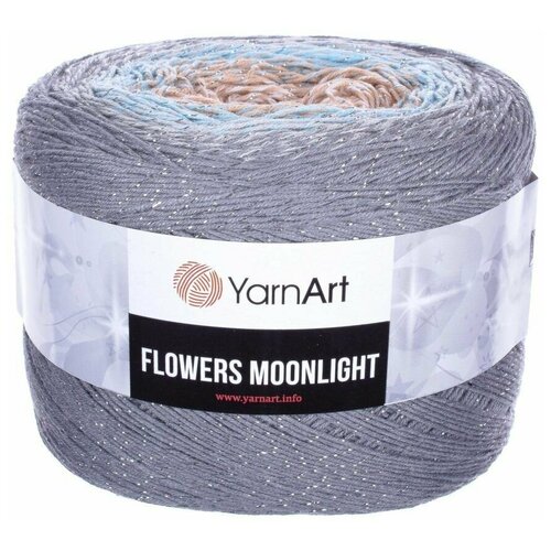 Пряжа YARNART Flowers Moonlight / 3268 серый голубой беж пряжа yarnart flowers moonlight 3288 терракот розовый