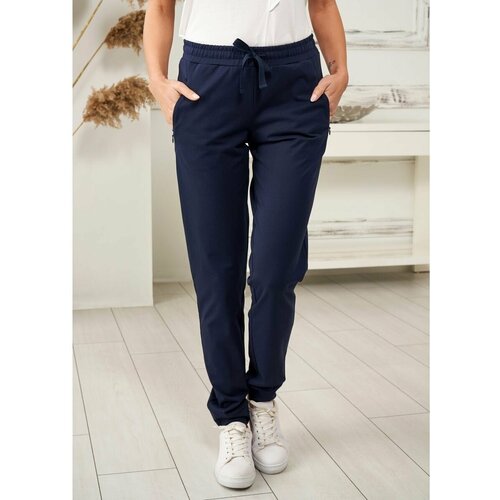 Беговые брюки Relax Mode, карманы, размер 54, синий