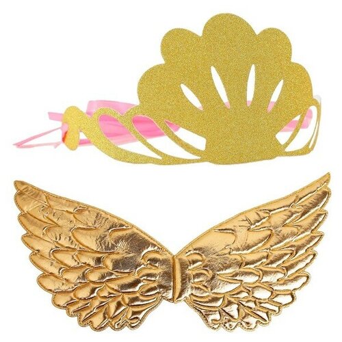 Карнавальный набор «Великолепие», 2 предмета: крылья, корона, цвет золото корона великолепие