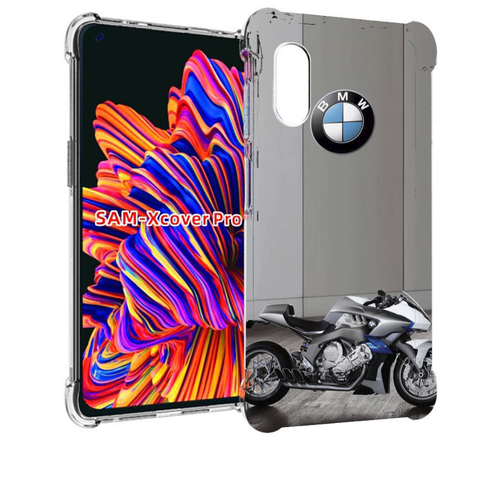 Чехол MyPads бмв мотоцикл для Samsung Galaxy Xcover Pro 1 задняя-панель-накладка-бампер