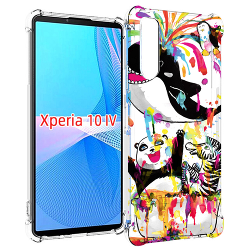 Чехол MyPads Хиппи кит для Sony Xperia 10 IV (10-4) задняя-панель-накладка-бампер