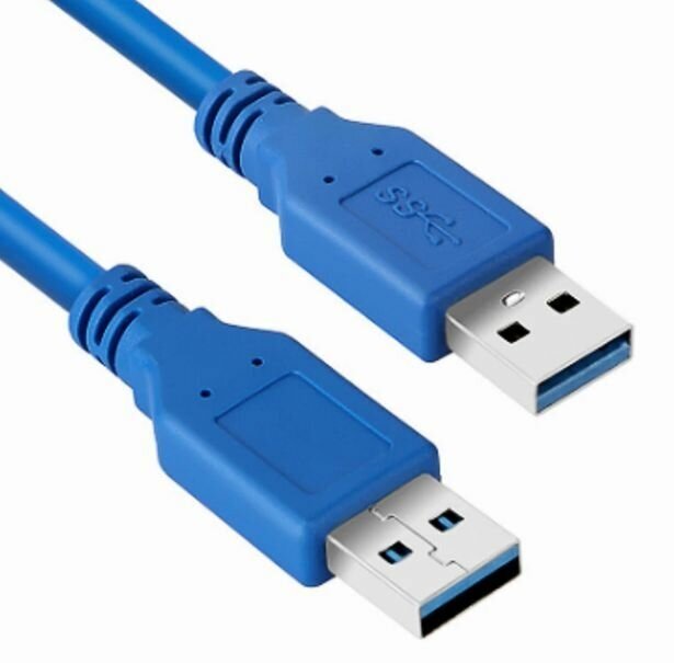 Высокоскоростной кабель USB 3.0 male to male (папа-папа), Type-A. 0.3м