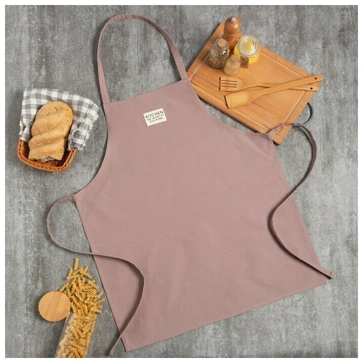 фото Фартук Kitchen 60*70 см, цв. сиреневый, 100 процентов хл, саржа 220 г/м2