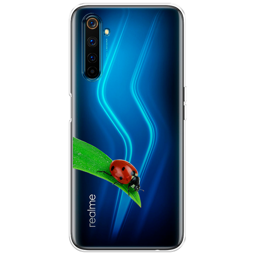 Силиконовый чехол на Realme 6 Pro / Реалми 6 Про На счастье, прозрачный силиконовый чехол на realme 6 pro реалми 6 про прозрачный