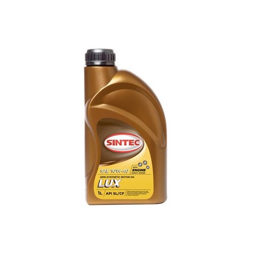 Масло SINTEC Люкс SAE 10W-40 API SL/CF канистра 1л/Motor oil 1l can