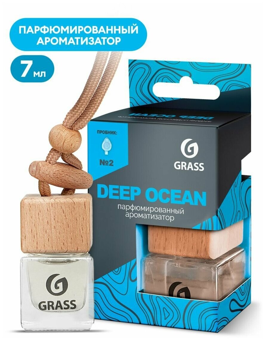 ароматизатор подвесной жидкий, бутылочка DEEP OCEAN GRASS AC0191