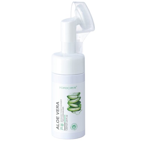 Очищающая пенка для умывания с щеткой Корея / Увлажняющий гель для очищения кожи лица с алоэ / Корейская косметика / Щеточка для очищения