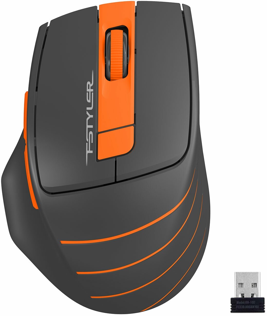 Мышь беспроводная A4Tech FStyler FG30 Grey/Orange