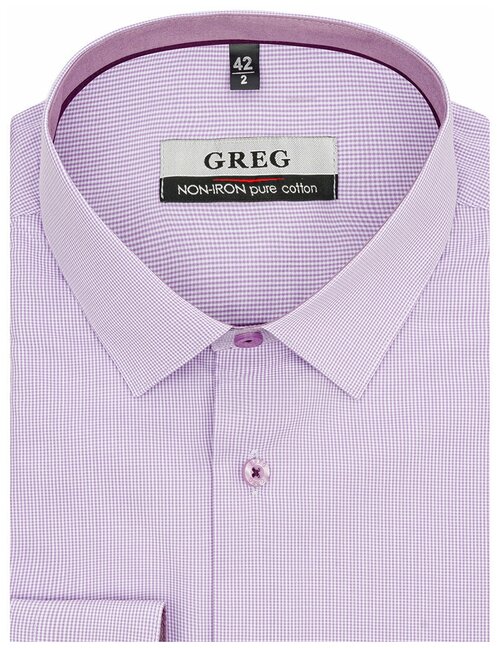 Рубашка GREG, размер 174-184/40, фиолетовый