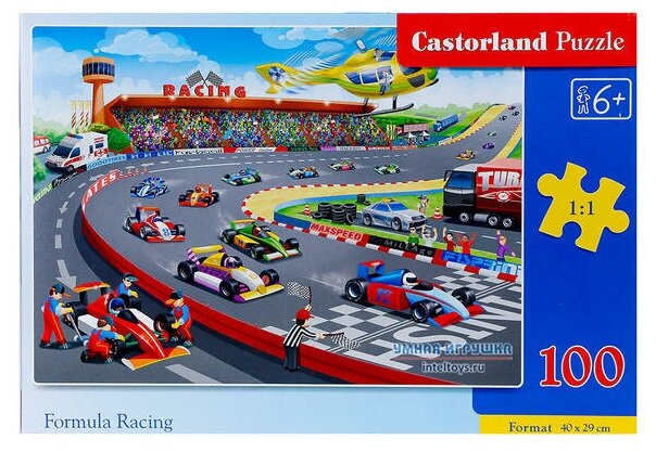 Пазл «Формула-гонки», Castorland (Касторленд), 100 элементов