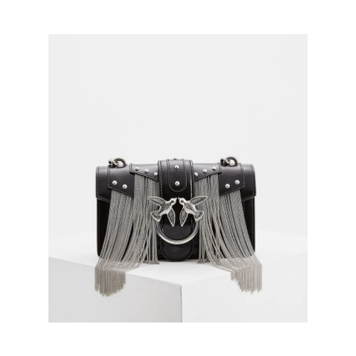 Сумка pinko mini love bag metal fringes