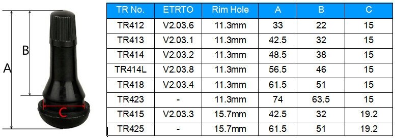 Вентиль TR-413C бескамерный хром для легковых автомобилей 35 d113 комплект 4 уки