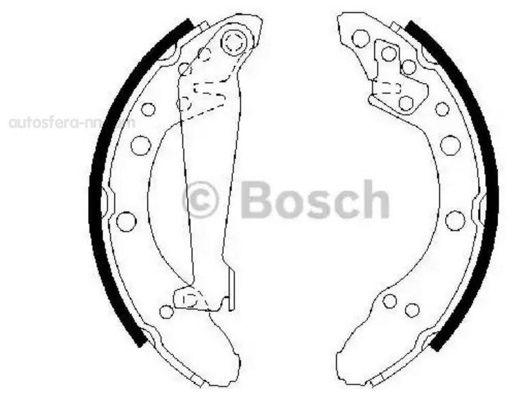 BOSCH 0986487536 Колодки тормозные барабанные