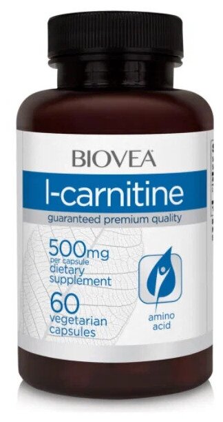 BioVea L-Carnitine 500 mg 60 caps/ "L-Карнитин 500 мг" 60 капсул