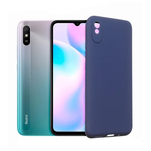 Чехол-накладка Borasco MicroFiber Case для смартфона Xiaomi Redmi 9A (Цвет: Blue) чехол borasco microfiber case для xiaomi redmi 9t синий