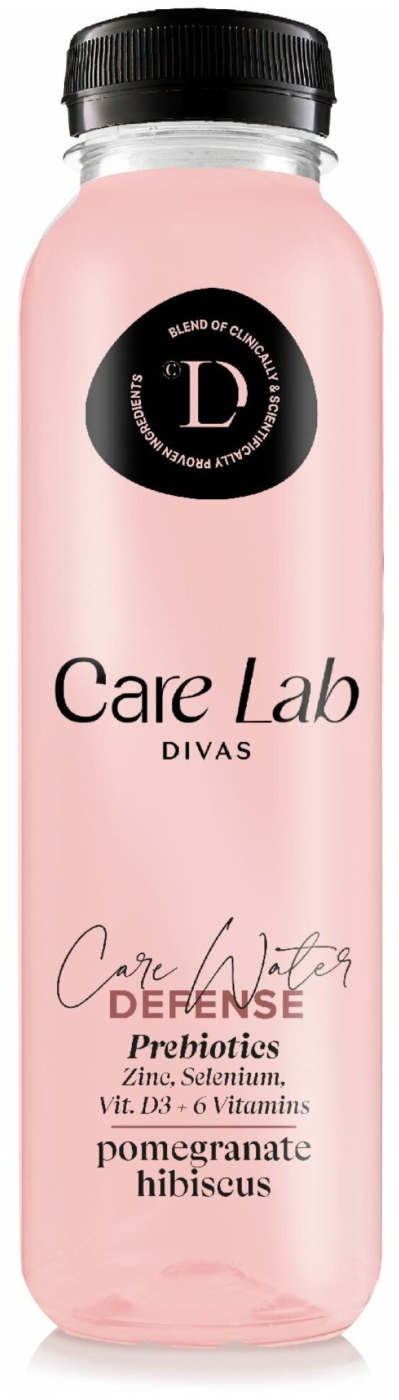 Напиток функциональный Care Lab Divas Care water DEFENSE Иммунитет с гранатом и губискусом, 400 мл (12 шт) - фотография № 1