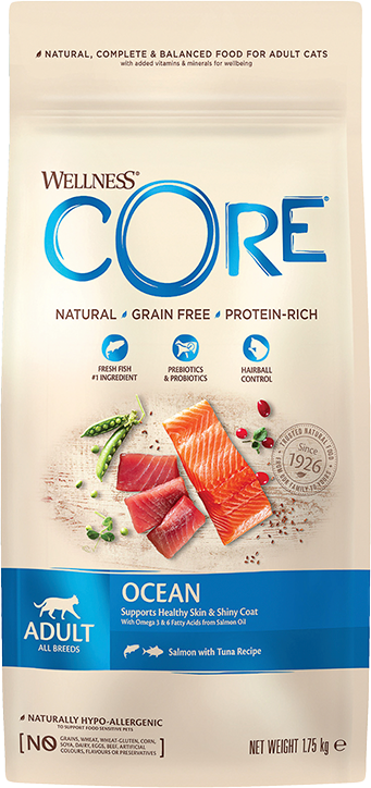 Сухой корм Wellness Core для взрослых кошек из лосося с тунцом - 4 кг - фотография № 1