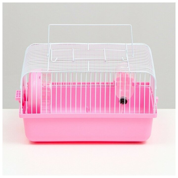 Клетка для грызунов "Пижон", 27 х 21 х 17 см, розовая - фотография № 2