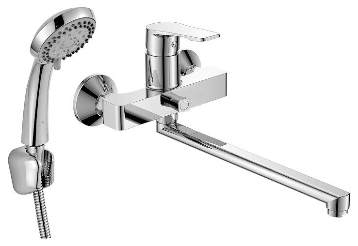 Смеситель для ванны Decoroom DR23043 универсальный Хром стильный дизайн