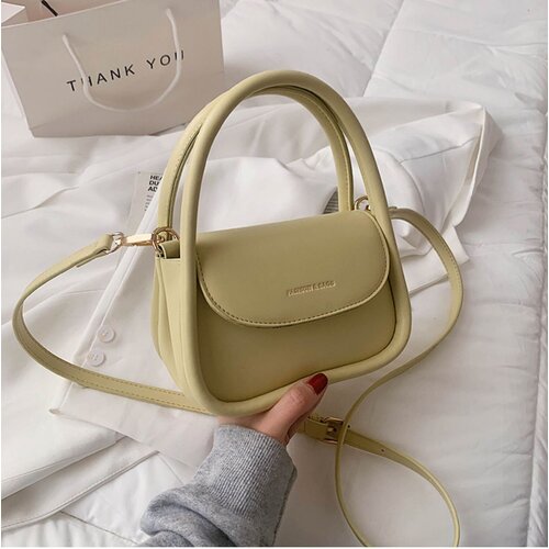 фото Сумка клатч классическая, искусственная кожа, регулируемый ремень, желтый shine&va