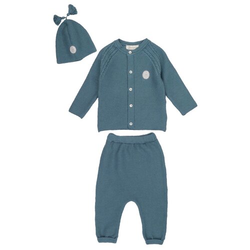 Комплект одежды  Наследникъ Выжанова детский, брюки и кофта и шапка, повседневный стиль, размер 68, синий