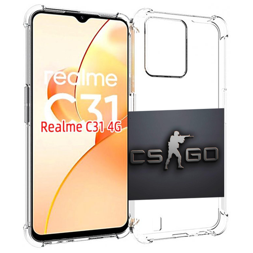 Чехол MyPads CS go логотип мужской для OPPO Realme C31 задняя-панель-накладка-бампер чехол mypads cs go логотип мужской для oppo a58 задняя панель накладка бампер