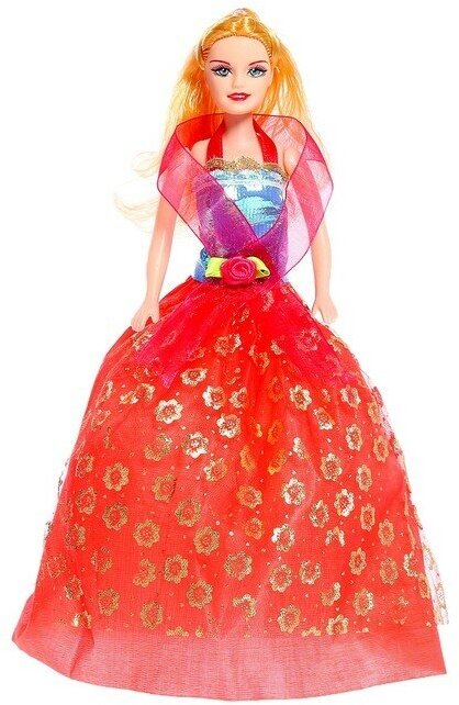 Кукла-модель «Лиза» в платье, микс