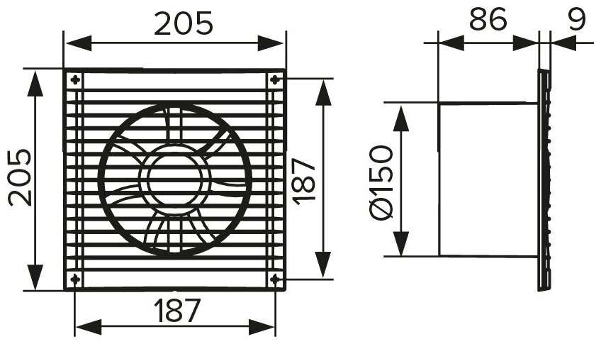 Вентилятор ЭРА E 150 S MRe D150 с антимоскитной сеткой, с контроллером Fusion Logic 1.2 - фотография № 4