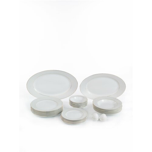 Сервиз столовый. Zarin Iran Porcelain Industries Co. Italia F, Sepid Sadaf столовый набор 28 предметов.