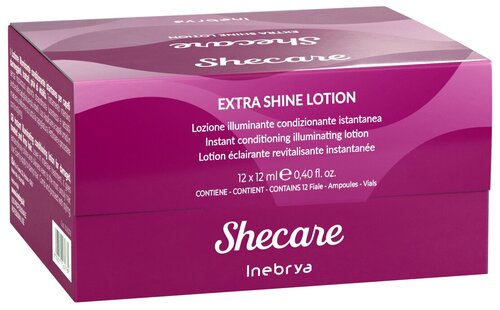 Лосьон для мгновенного восстановления волос Extra Shine Lotion Inebrya Shecare, 12шт x 12мл