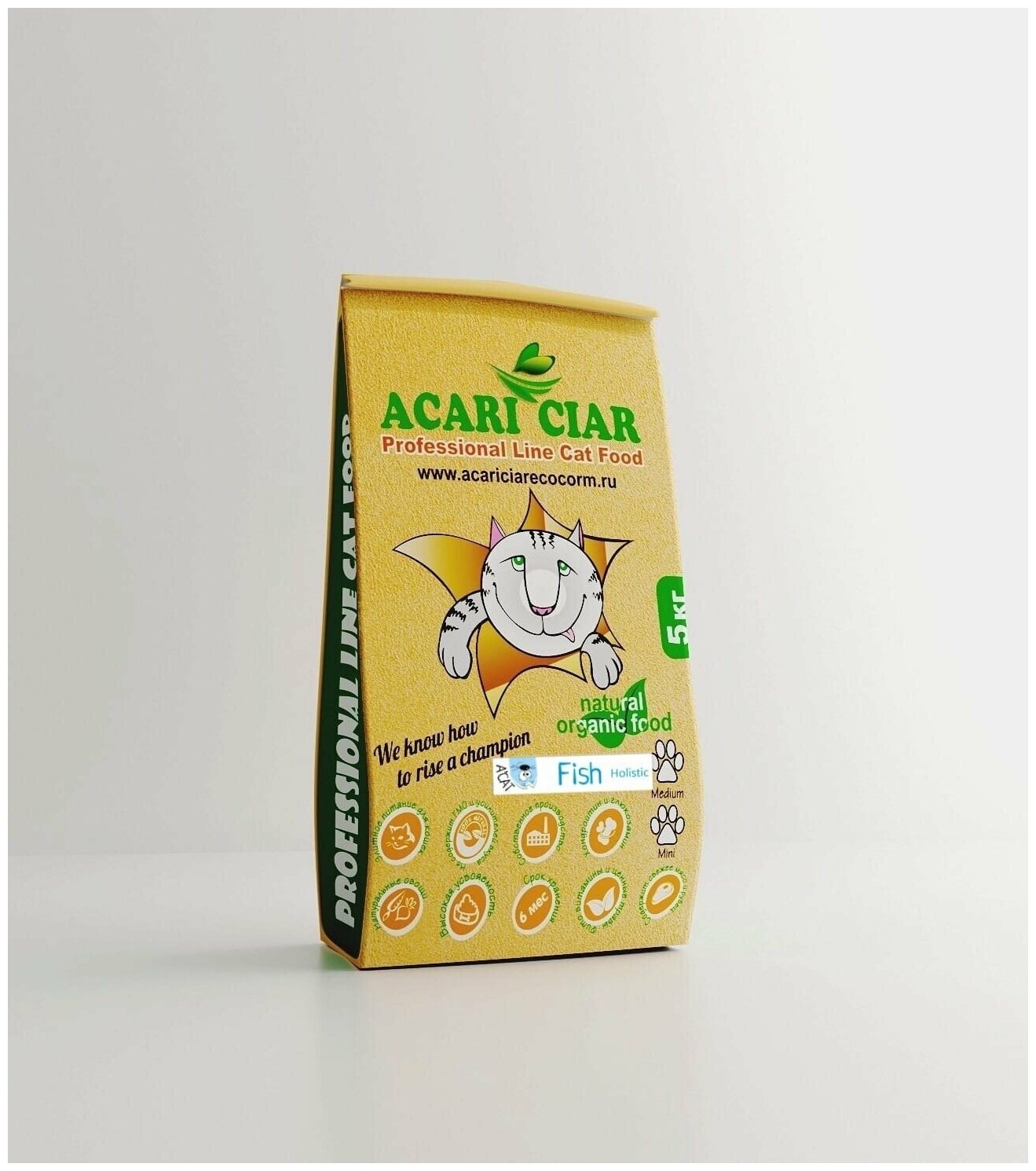 Корм Acari Ciar A cat Fish 5 кг ( мини гранула ) для котов и кошек