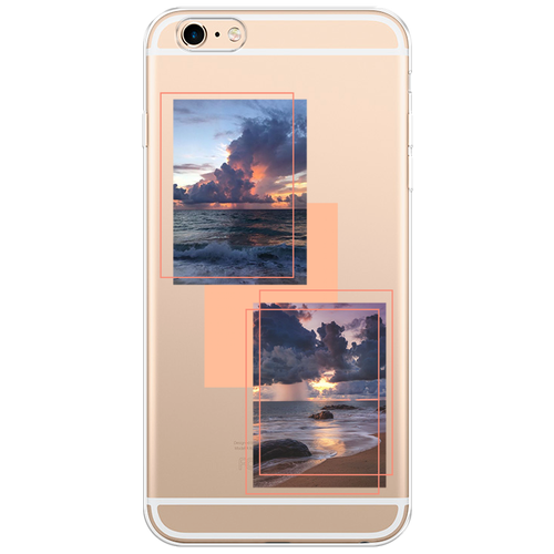 Силиконовый чехол на Apple iPhone 6 Plus/6S Plus / Айфон 6 Плюс/Айфон 6С Плюс Sky collage, прозрачный силиконовый чехол на apple iphone 6 plus 6s plus айфон 6 плюс айфон 6с плюс мама права прозрачный