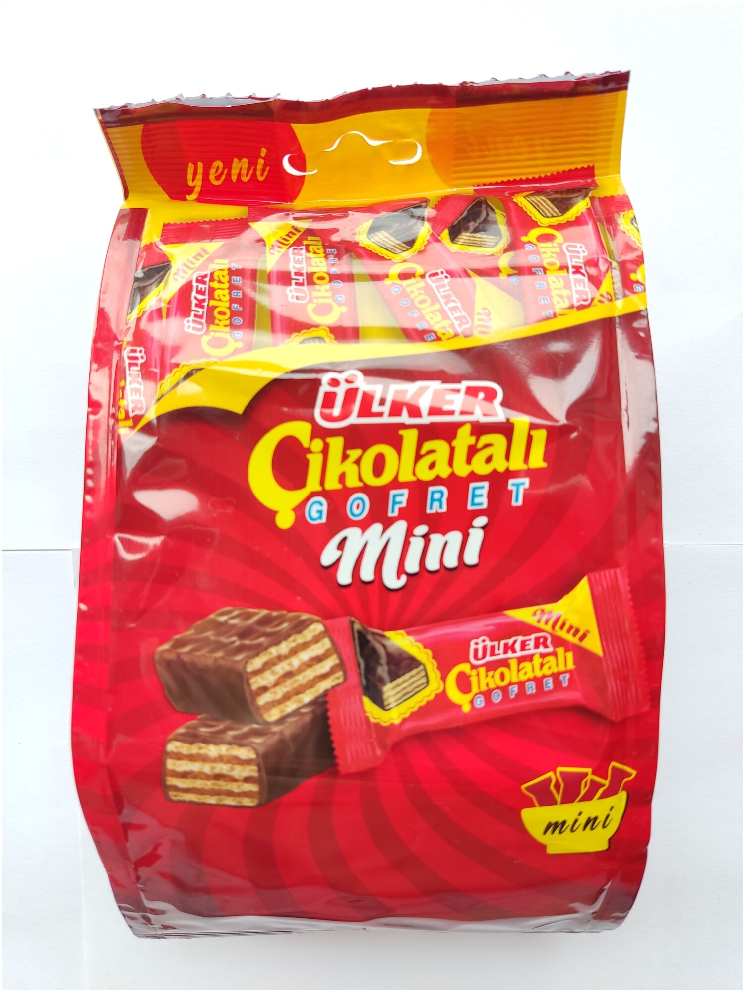Вафля в шоколаде ULKER Cikolatali mini 5 пакетов, 410 грамм - фотография № 2