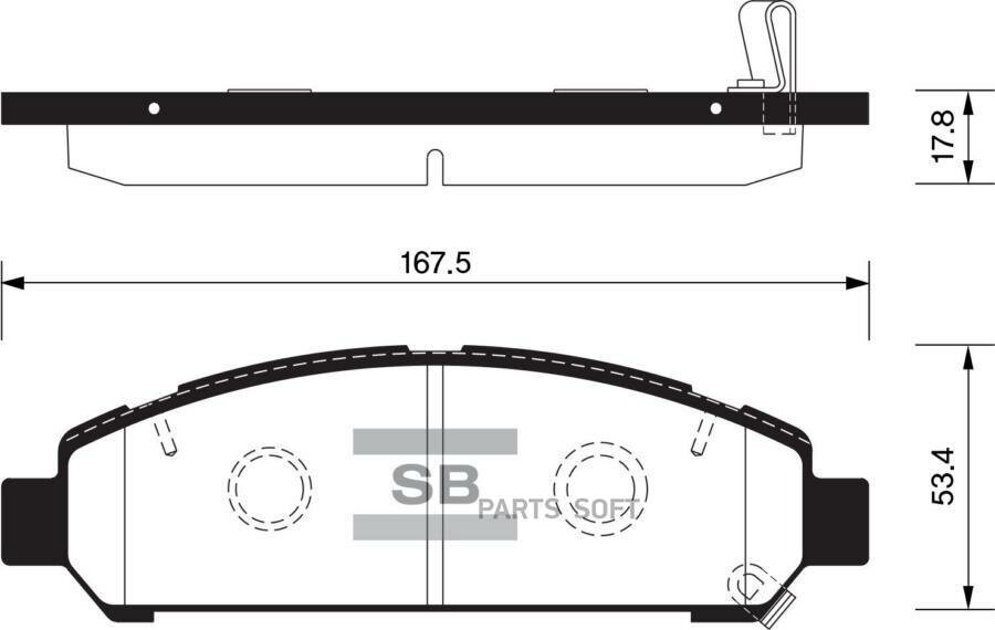 SANGSIN BRAKE SP1454 SP1454SNS_[044650T010] ! колодки дисковые п.\ Toyota Venza 09-11