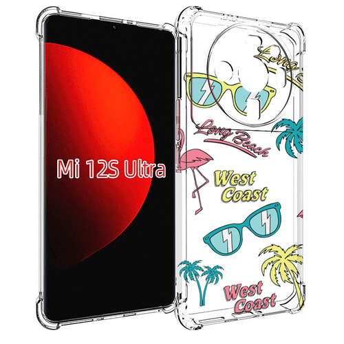Чехол MyPads пляжные-декорации для Xiaomi 12S Ultra задняя-панель-накладка-бампер чехол mypads пляжные декорации для xiaomi 12s ultra задняя панель накладка бампер