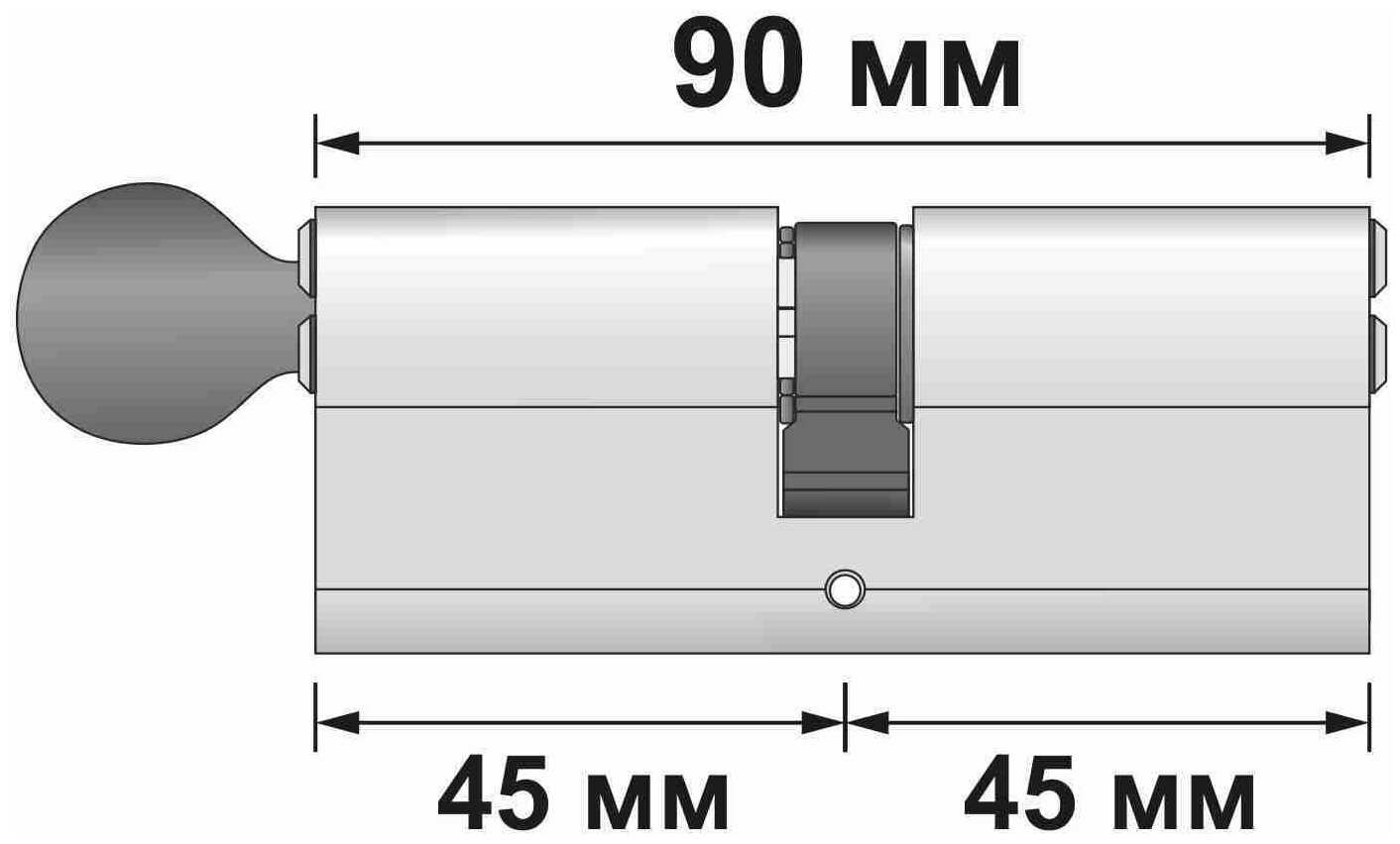 Цилиндровый механизм MSM CW70 mm SN ключ-вертушка