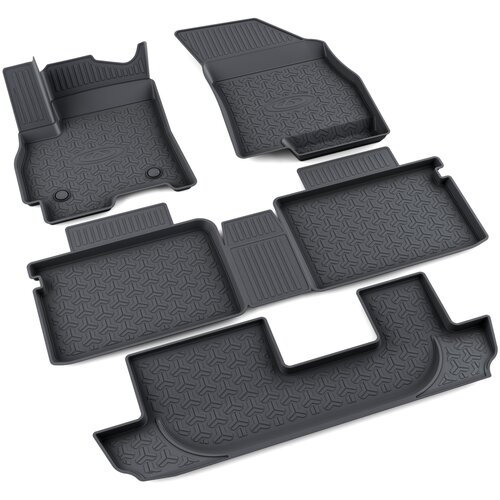 Резиновые ковры салона Chery Tiggo 8 Pro (2020-по н. в.) (в комплекте 3-й ряд) 4080111